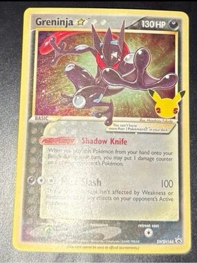 Greninja With 2 Swirls & Gold Star 25th Celebrations Anniversary set deck 2021